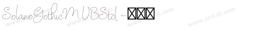 SolanoGothicMVBStd 字体转换